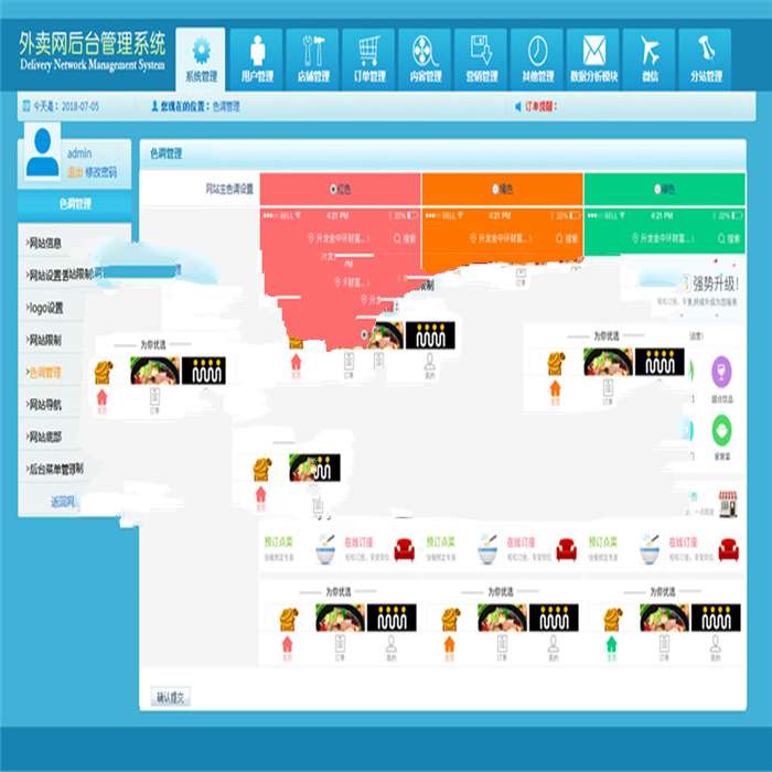 [整站源码]外卖人8.7商业版网上订餐系统源码多城市多色版 PC+WAP+微信+短信宝插图(2)