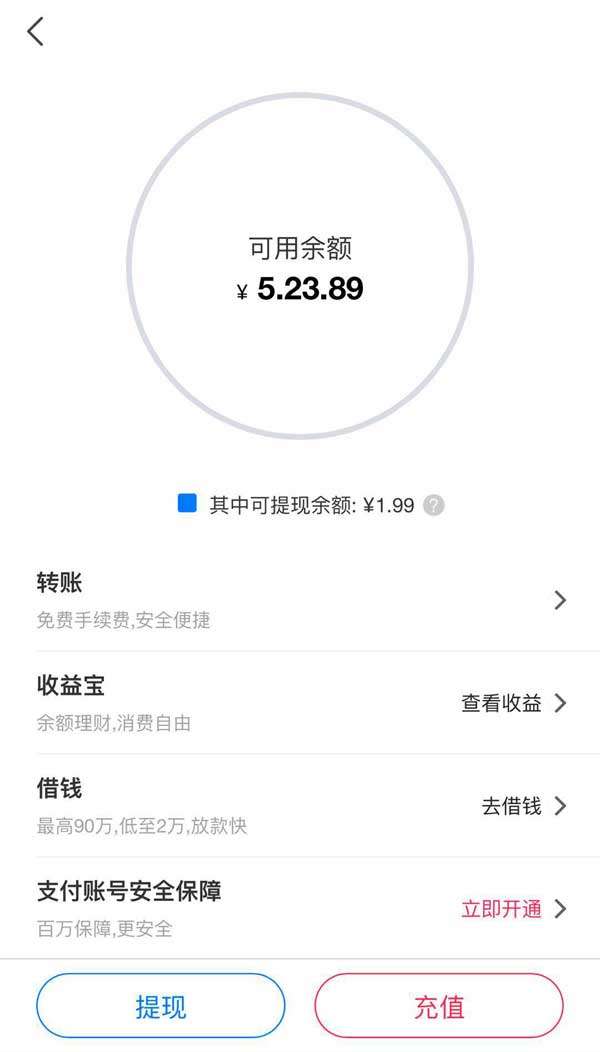 财务管理应用程序我的平衡页模板插图