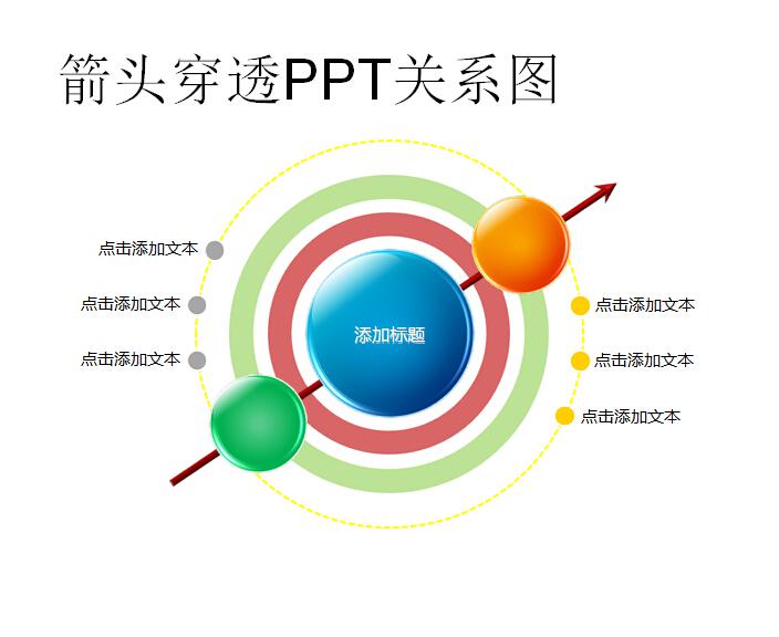 箭头穿透ppt关系图,PPT模板,素材免费下载插图