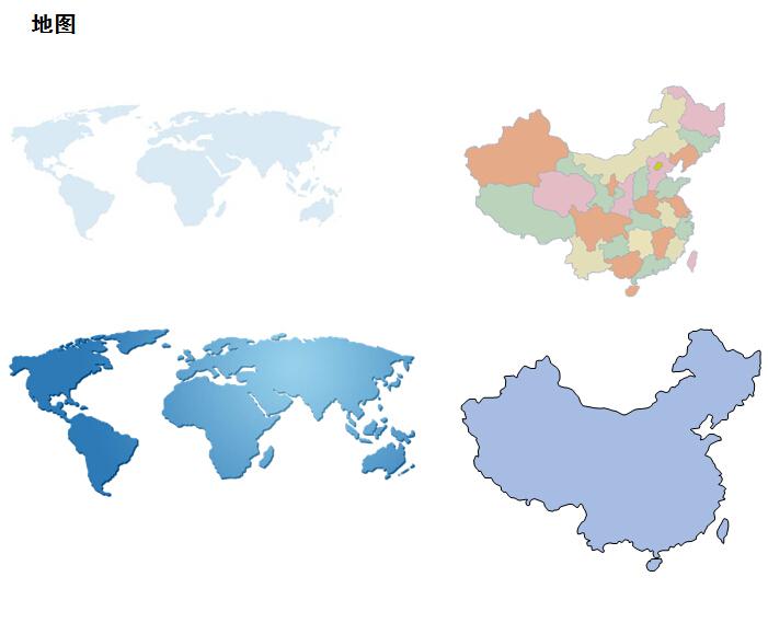 ppt地图剪贴画素材,PPT模板,素材免费下载插图