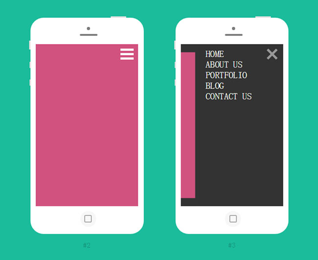 html56个美丽的移动导航菜单代码插图