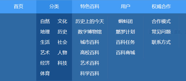 CSS仿百度百科导航下拉菜单代码插图