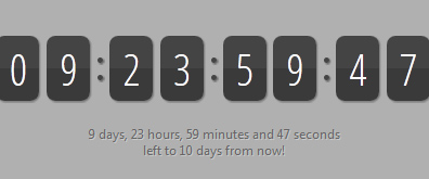 jQuery+css3实现的显示倒数计时器代码插图