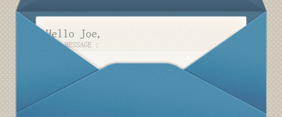 CSS3实现动态信封折叠留言样式插图