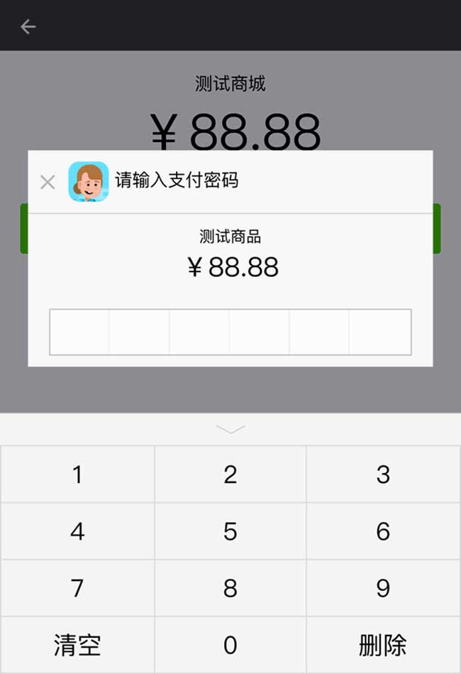 jQuery仿手机微信支付输入密码界面效果插图