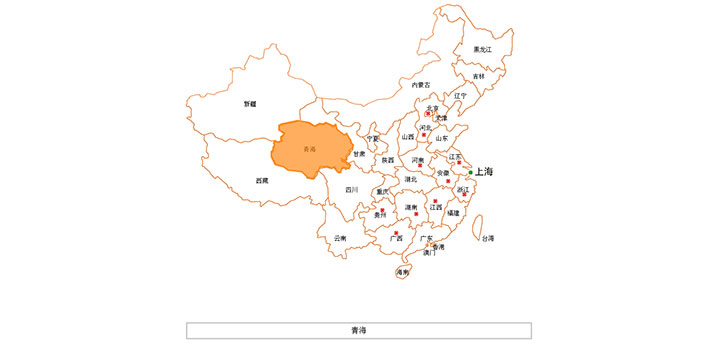 jQuery中国地图选中省份城市高亮显示代码插图