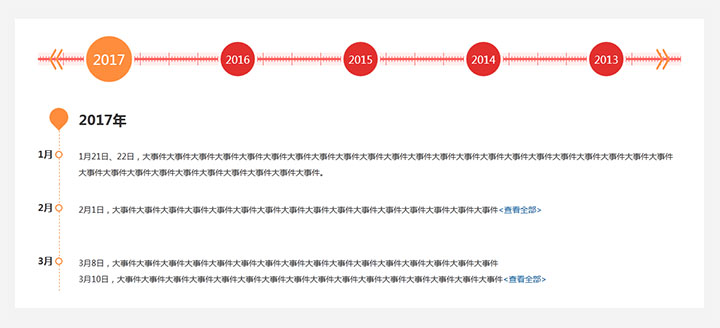 jQuery水平滚动企业发展大事件时间轴代码插图