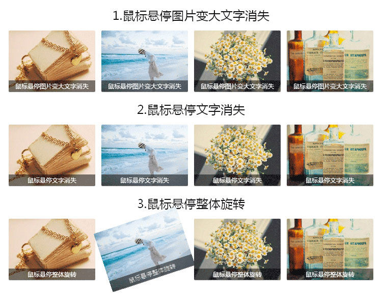 5种css3鼠标滑过图片文字动画代码插图