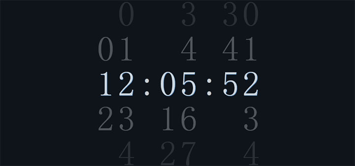 css3+js简单数字时钟代码插图