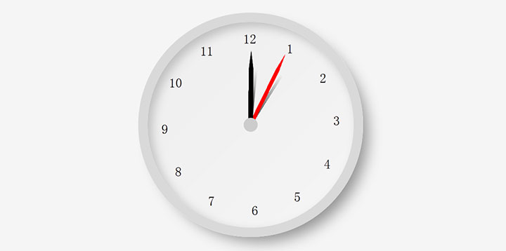 CSS3带阴影效果圆形时钟倒计时代码插图