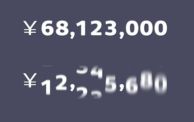 html5 svg数字模糊滚动变清晰动画特效插图