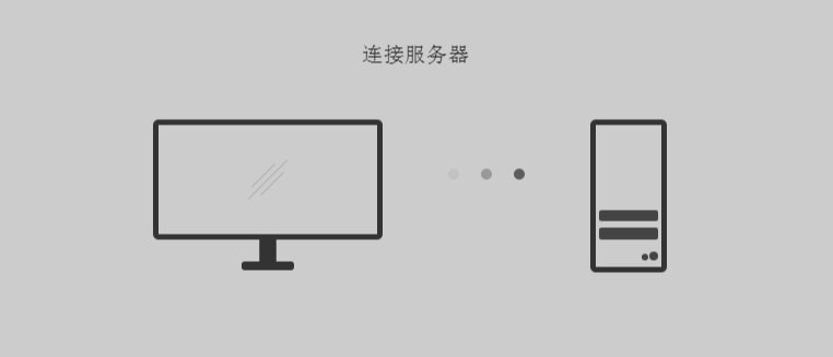 纯CSS3绘制电脑连接服务器动画特效插图