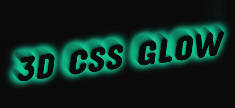 CSS3 3D立体文字变色发光动画特效插图