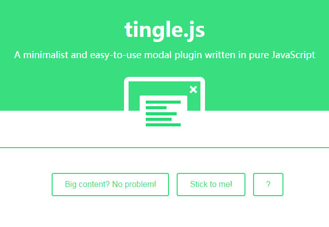 js+css3有过渡动画模态窗口插件tingle.js插图