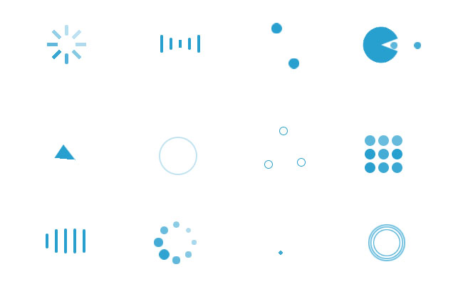 多个蓝色CSS3加载Loading动画特效插图