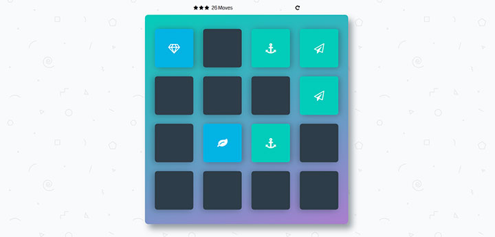 16宫格翻牌匹配HTML5小游戏代码插图