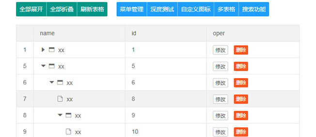 Layui调用json获取表格动态数据代码插图