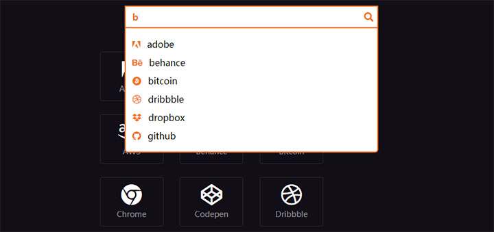 html5图标下拉搜索框自动匹配代码插图